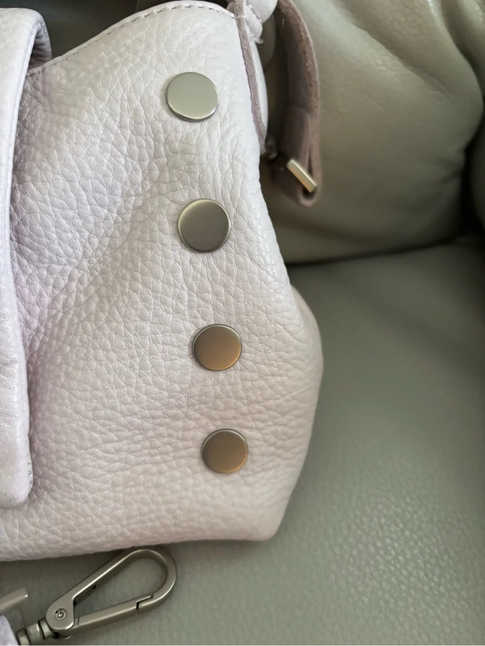 Hammitt lilac pale pink Leather Crossbody with Stud Accents